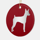 Miniature Pinscher Keramisch Ornament (Links)