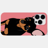 Miniature Pinscher Min Pin Apple iPhone 14 Coque (Verso (horizontal))