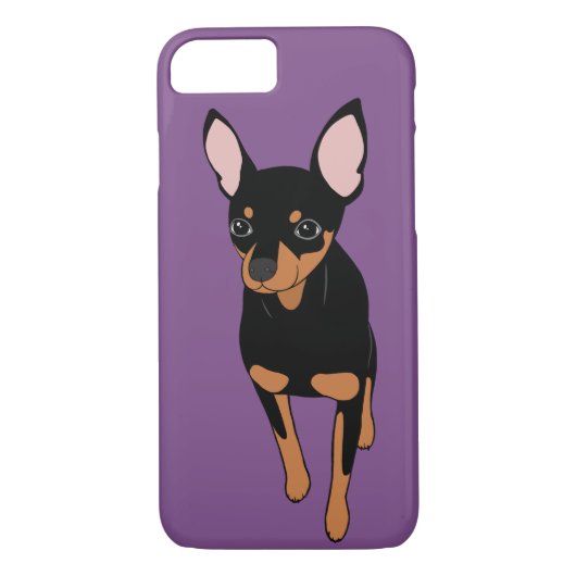 Miniature Pinscher Min Pin Apple iPhone 8/7 Coque (Dos)