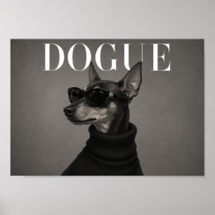 Miniature Pinscher Mode Redactionele Hond Kunstpri Poster