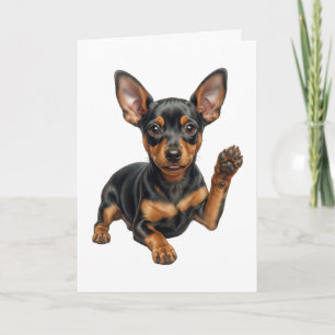 Miniature Pinscher Pup Min Pin Hond Papa Mama Hall Kaart