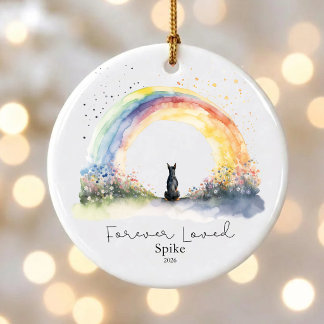 Miniature Pinscher Rainbow Bridge-herdenking Keramisch Ornament