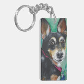 Miniature Pinscher Sleutelhanger (Voorkant Links)