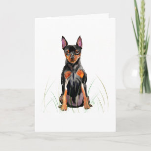 Miniature Pinscher Verjaardagskaart, Kaart