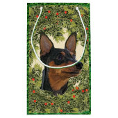 Miniature Pinscher Wreath Klein Cadeauzakje (Achterkant)