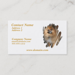 Miniature Pomeranian Dog Visitekaartje