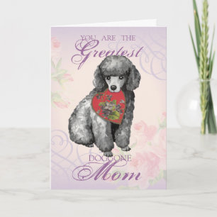 Miniature Poodle Heart Mam Kaart