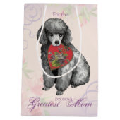 Miniature Poodle Heart Mam Medium Cadeauzakje (Achterkant)