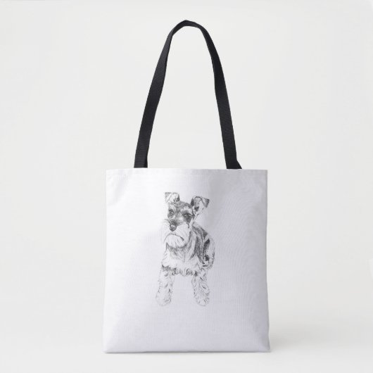 Miniature Schnauzer Bag Tote Bag (Voorkant)