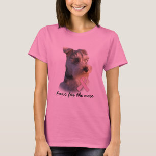 Miniature Schnauzer Breast Cancer Dames Shirt
