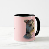 Miniature Schnauzer Breast Cancer Mok (Voorkant rechts)