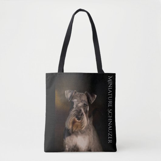 Miniature Schnauzer Canvas tas (Voorkant)