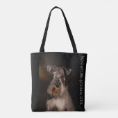 Miniature Schnauzer Canvas tas (Achterkant)