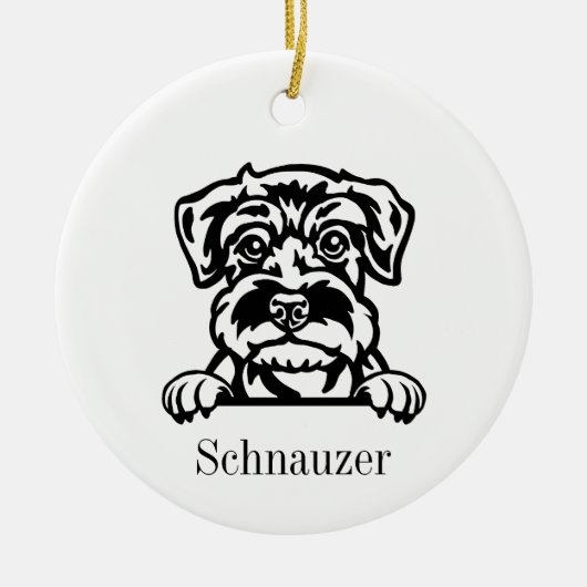 Miniature Schnauzer chien ornement (Devant)