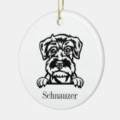 Miniature Schnauzer chien ornement (Gauche)
