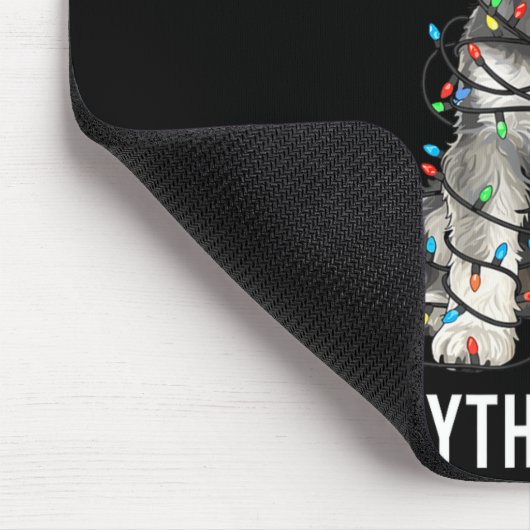 Miniature Schnauzer Christmas I'm Fine Everything Muismat (Hoek)