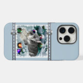 Miniature Schnauzer Cute Bleu Fêtes de Noël (Verso Horizontal)