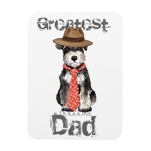 Miniature Schnauzer Dad Magneet (Verticaal)