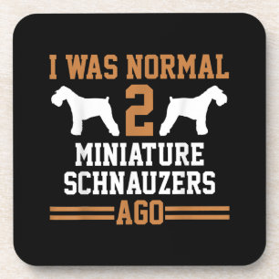 Miniature Schnauzer Dog 2 Two Dog Trainer School Bier Onderzetter