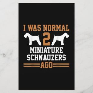 Miniature Schnauzer Dog 2 Two Dog Trainer School Briefpapier