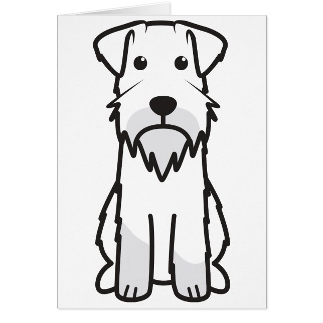 Miniature Schnauzer Dog Cartoon (Voorkant)