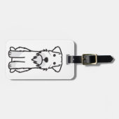 Miniature Schnauzer Dog Cartoon Bagagelabel (Voorkant horizontaal)