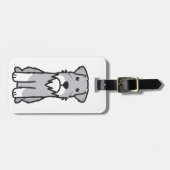 Miniature Schnauzer Dog Cartoon Bagagelabel (Voorkant horizontaal)