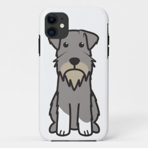 Miniature Schnauzer Dog Cartoon iPhone 11 Hoesje