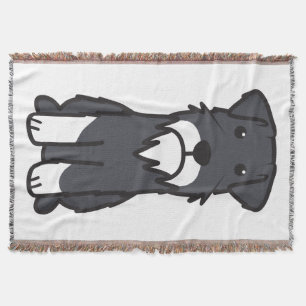 Miniature Schnauzer Dog Cartoon Deken