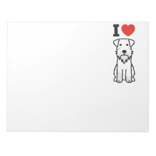 Miniature Schnauzer Dog Cartoon Notitieblok
