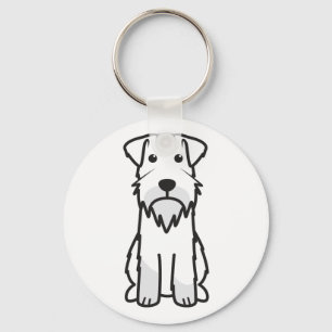 Miniature Schnauzer Dog Cartoon Sleutelhanger