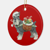 Miniature Schnauzer Dog Ornement de Noël (Gauche)