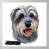 Miniature Schnauzer Dog Portret | Pet Portret Poster (Voorkant)