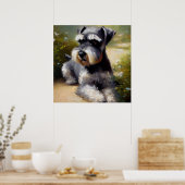 Miniature Schnauzer Dog Poster (Keuken)