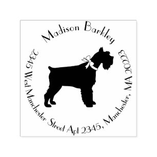 Miniature Schnauzer Dog Puppy Zelfinktende Stempel