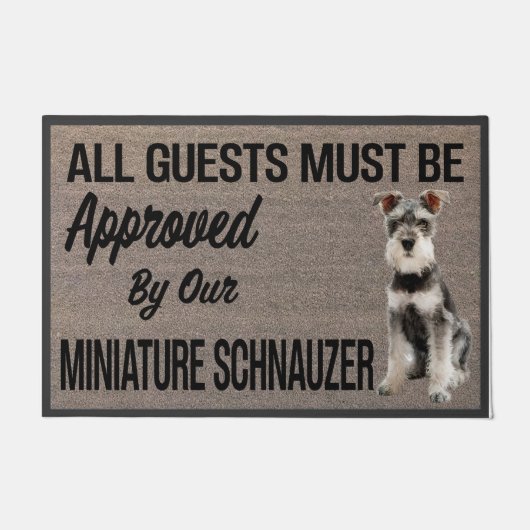 Miniature Schnauzer Gift, Personalized Custom Deurmat (Voorkant)