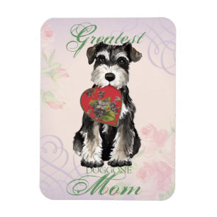 Miniature Schnauzer Heart Mam Magneet