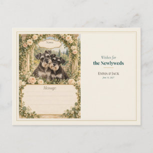 Miniature Schnauzer Huwelijksgastenboek Wensen Briefkaart