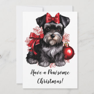 Miniature Schnauzer Kerstgroetkaart Feestdagenkaart