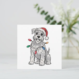 Miniature Schnauzer Kerstmis Xmas Hond Liefhebber Feestdagenkaart