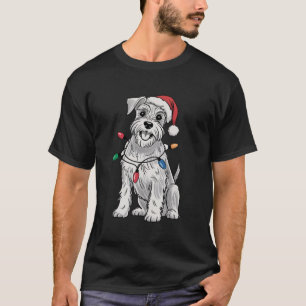 Miniature Schnauzer Kerstmis Xmas Hond Liefhebber  T-shirt