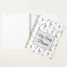 Miniature Schnauzer Line Art Motif 001 Blanc