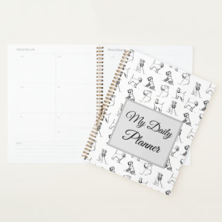Miniature Schnauzer Line Art Motif 001 Blanc
