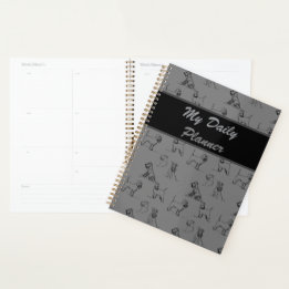 Miniature Schnauzer Line Art Motif 001 Grey