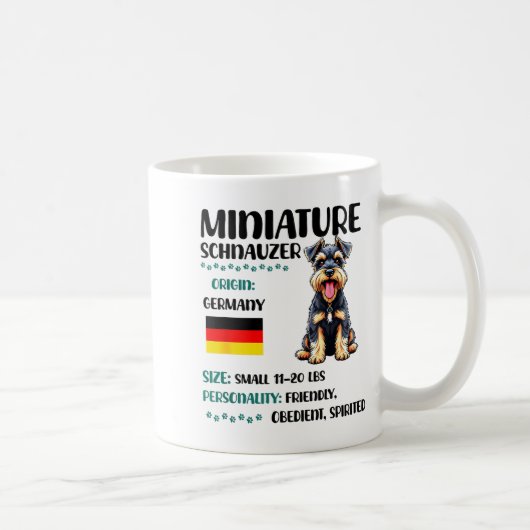 Miniature Schnauzer Origin Funny Mini Schnauzer Lo Koffiemok (Rechts)