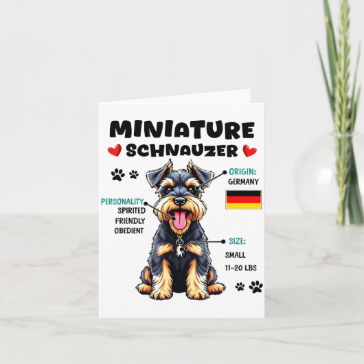 Miniature Schnauzer Owner Funny Mini Schnauzer Lov Kaart (Voorkant)