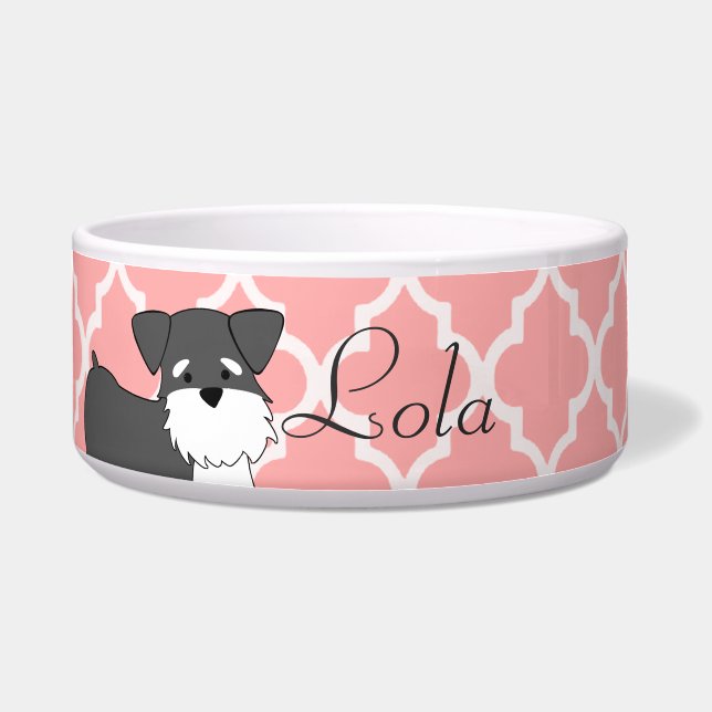 Miniature Schnauzer Pet Bowl Voerbakje (Voorkant)