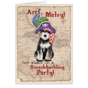 Miniature Schnauzer Pirate Invitation
