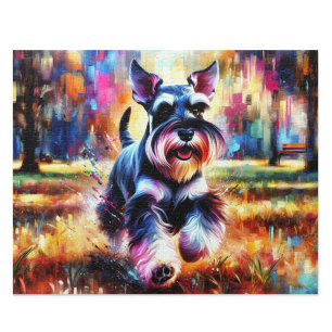 Miniature Schnauzer Puzzel: Zwart Peperschnauzer D Legpuzzel