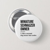 Miniature Schnauzer Ronde Button 5,7 Cm (Voorkant /achterkant)